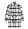 M4045 Renzo Wool Plaid Coat - Gray