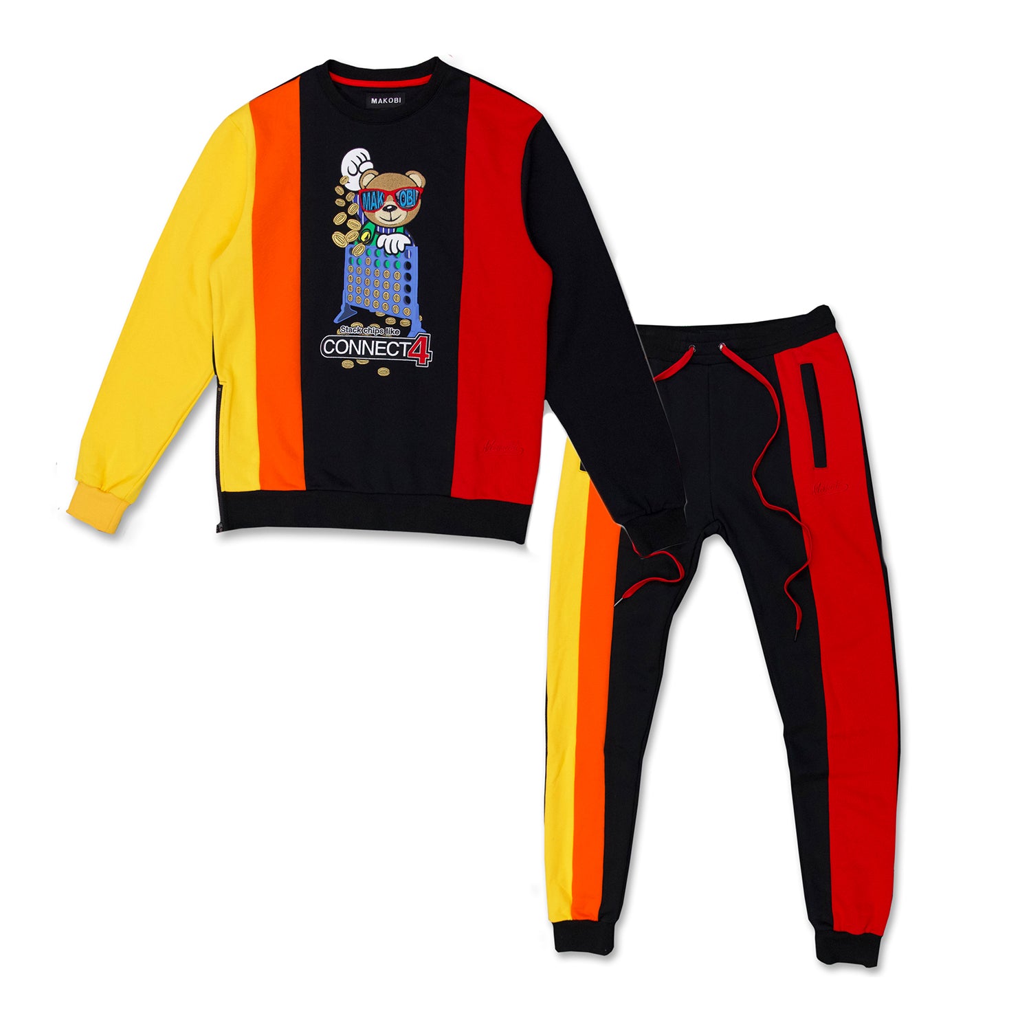 Makobi M4141 Connect Sweater in Black, view 3