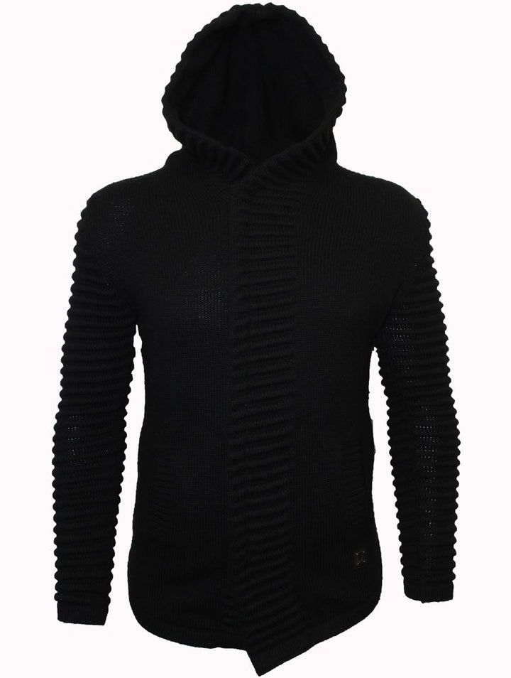 M4215 Makobi Ribbed Elongated Sweater - Black