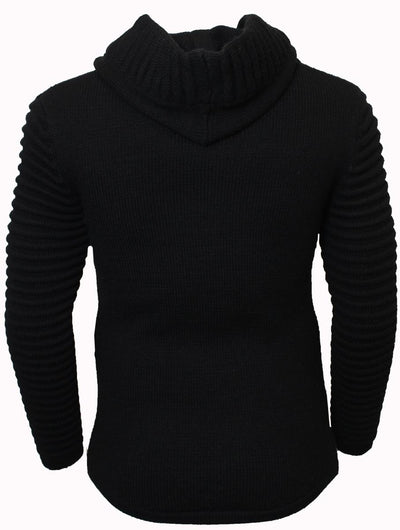 M4215 Makobi Ribbed Elongated Sweater - Black