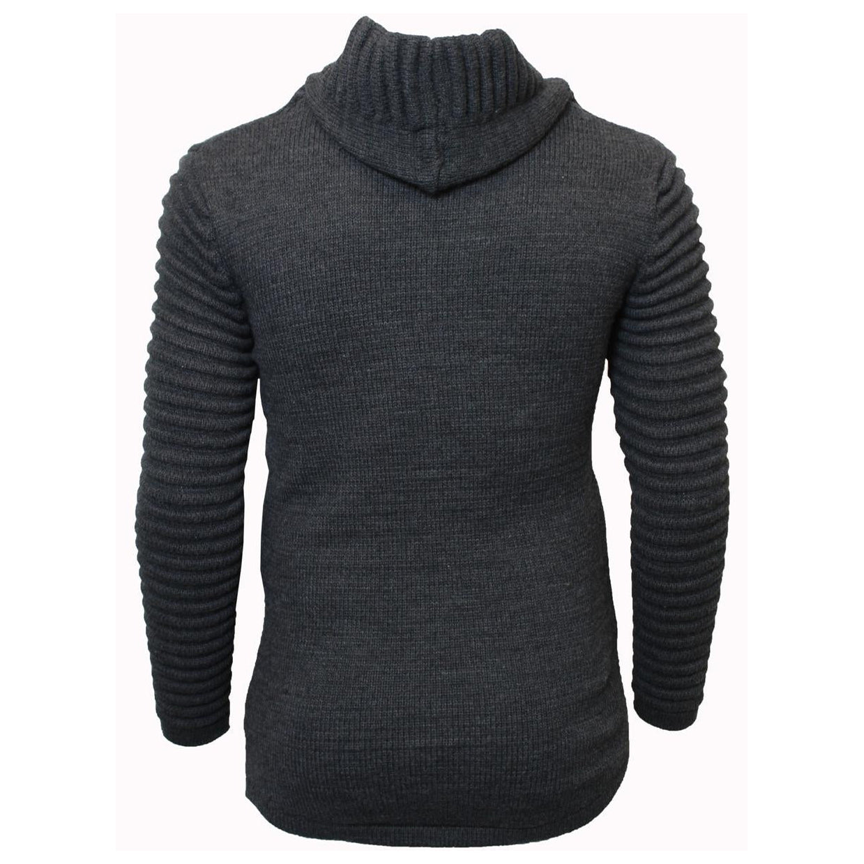M4215 Makobi Ribbed Elongated Sweater - Charcoal/Grey