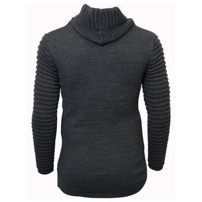 M4215 Makobi Ribbed Elongated Sweater - Charcoal Gray