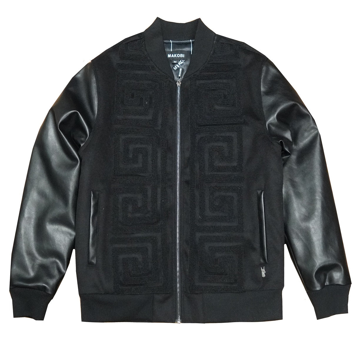 M4338 Adonis Wool Varsity Jacket - Black