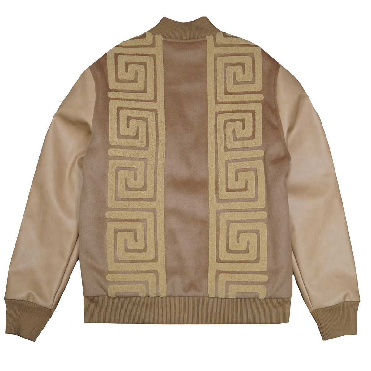 Makobi M4338 Adonis Wool Varsity Jacket in Khaki, view 4