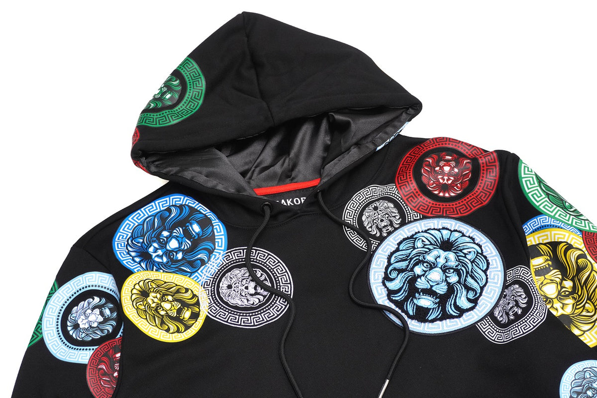 Makobi M4660 Aryeh Fleece Hoodie in Black, view 6