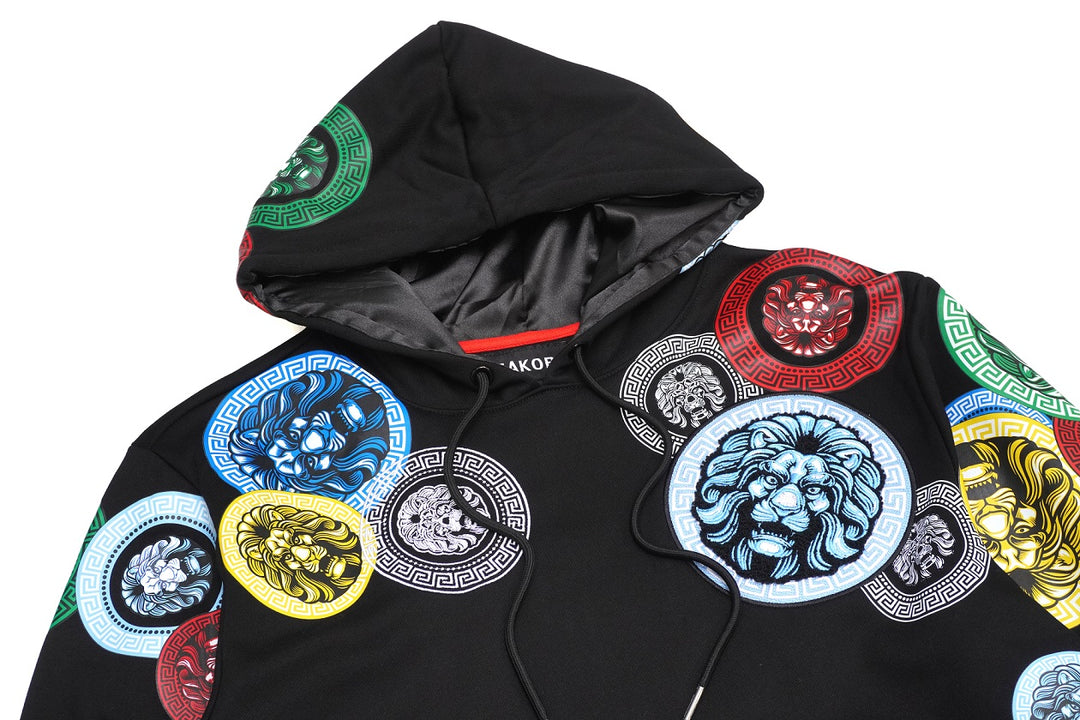 M4660 Aryeh Fleece Hoodie - Black – Makobi Jeans USA