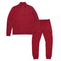 Makobi M4810 Tech Fleece Half in Zip Pull Over Set - Burgundy