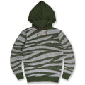 Makobi M5050 Tiger Knit Hoody Sweater in Olive
