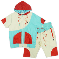 M536 ColorBlock Track Short Set - Natural