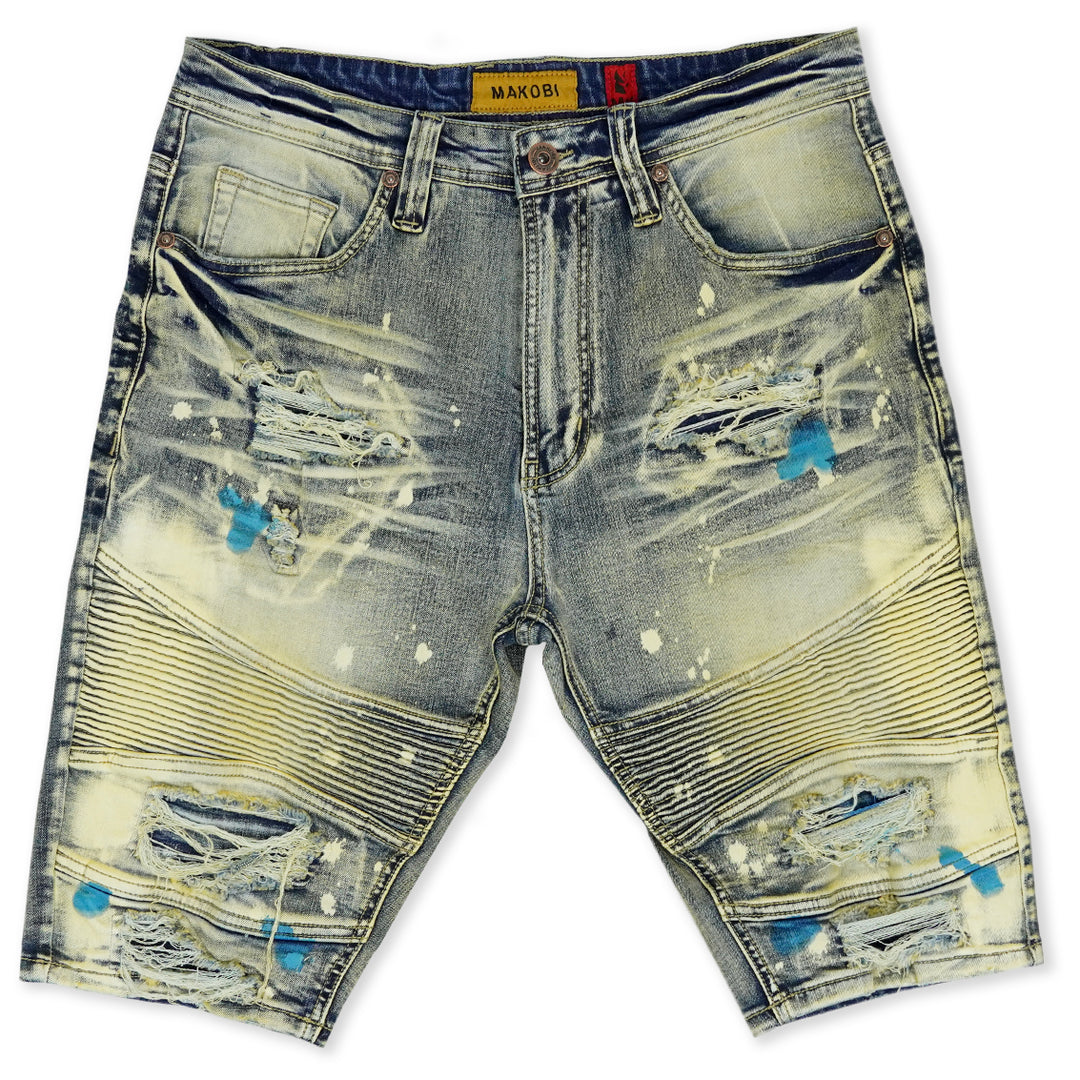M709 Malaquite Biker Shredded Shorts -  Dirt