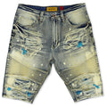 Makobi M709 Malaquite Biker Shredded Shorts in Dirt
