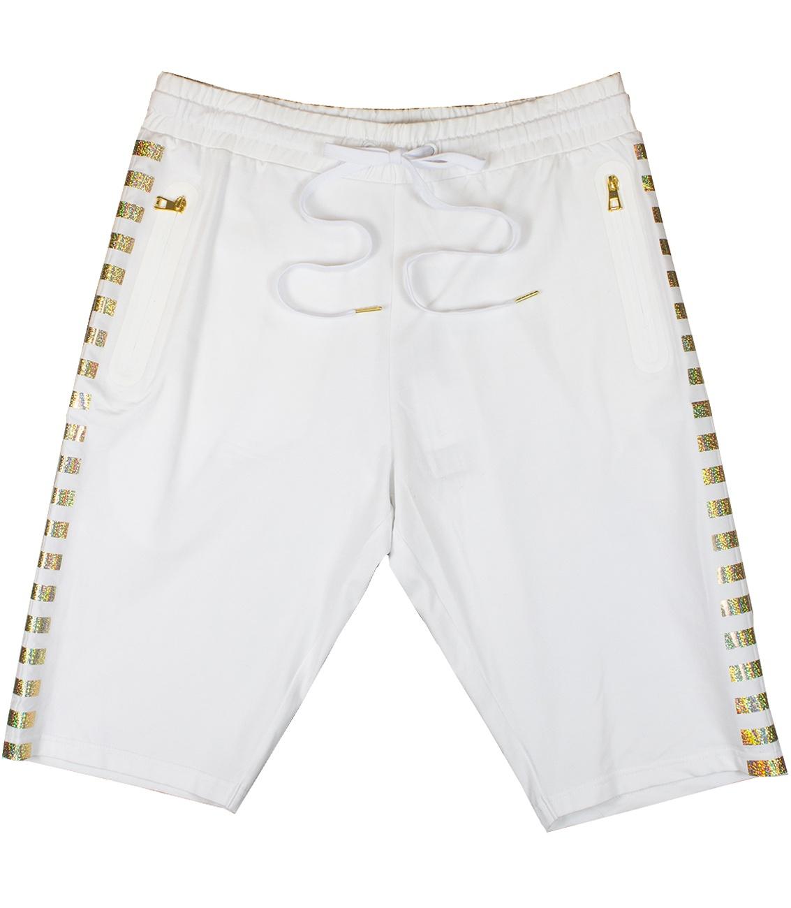 M718 Fetti Fiend Jersey Shorts - White/Gold