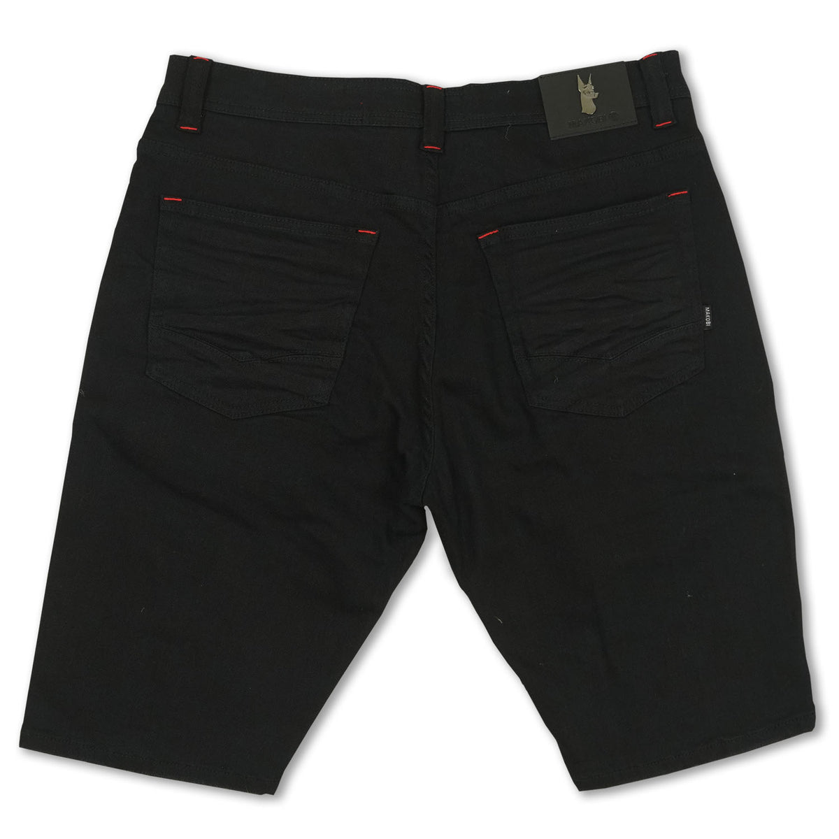 M970 Galveston Biker شورت خرد شده - مشکی قرمز