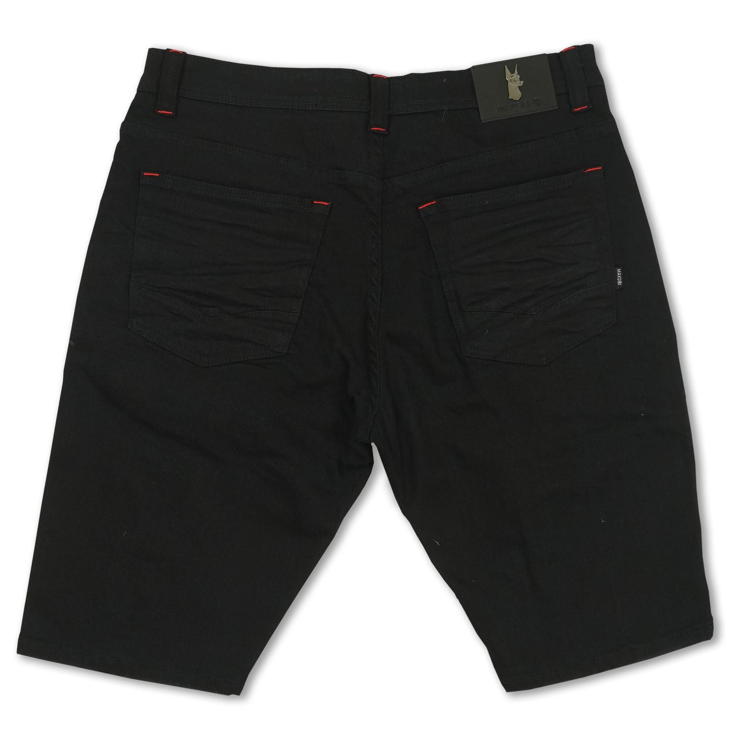 M970 Galveston Biker شورت خرد شده - مشکی قرمز