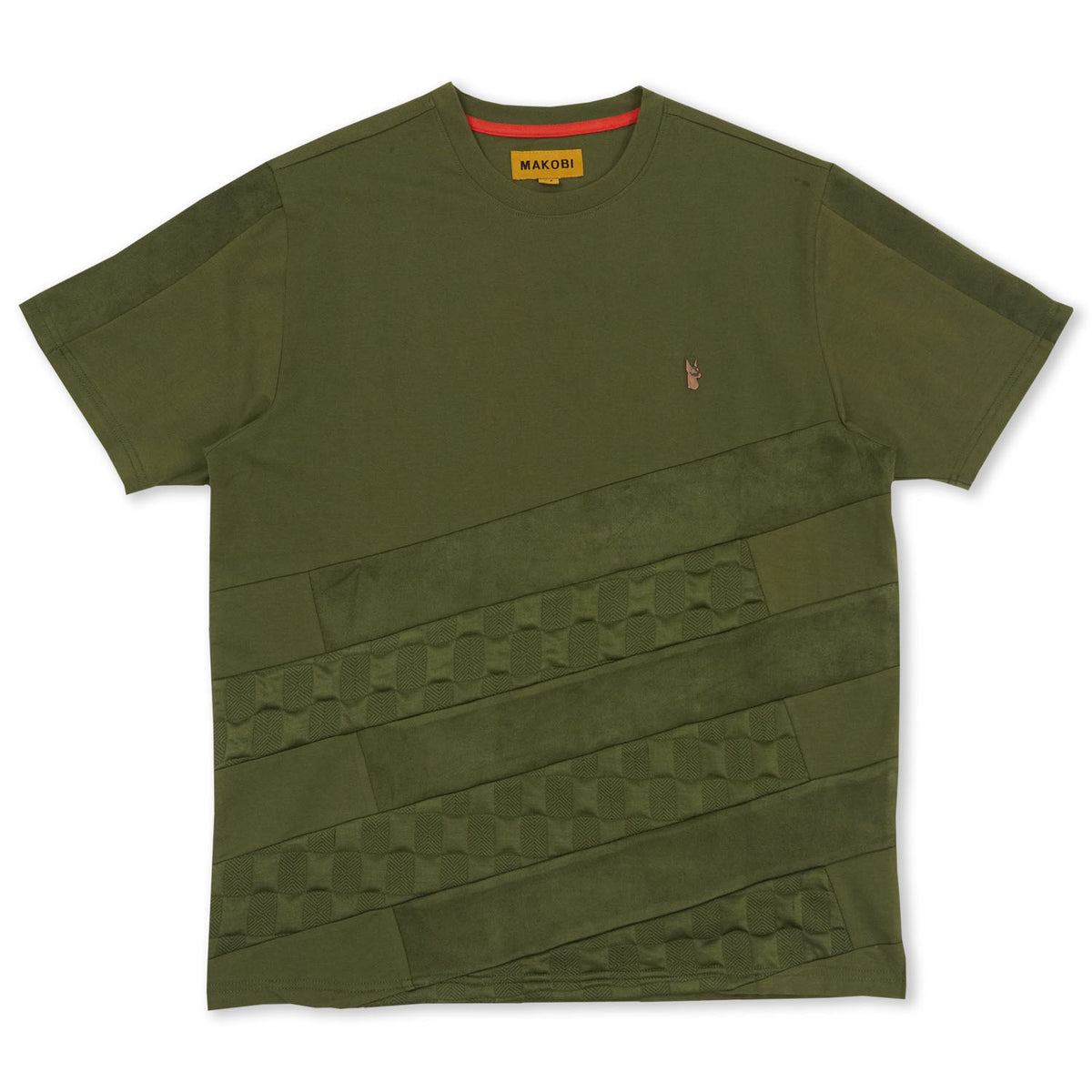 Makobi M389 Makobi Jacquard Solid tee- Olive