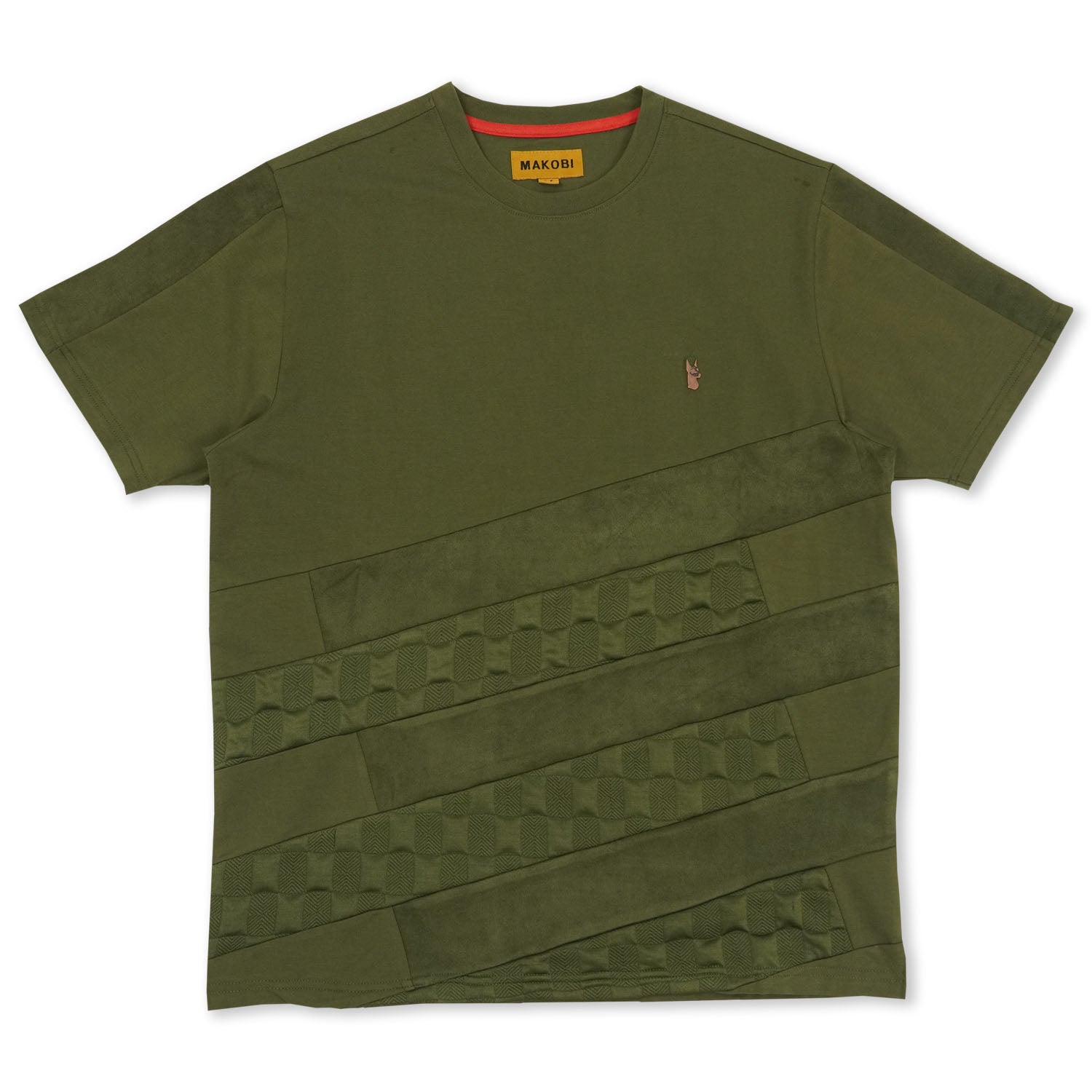Makobi M389 Makobi Jacquard Solid tee- Olive