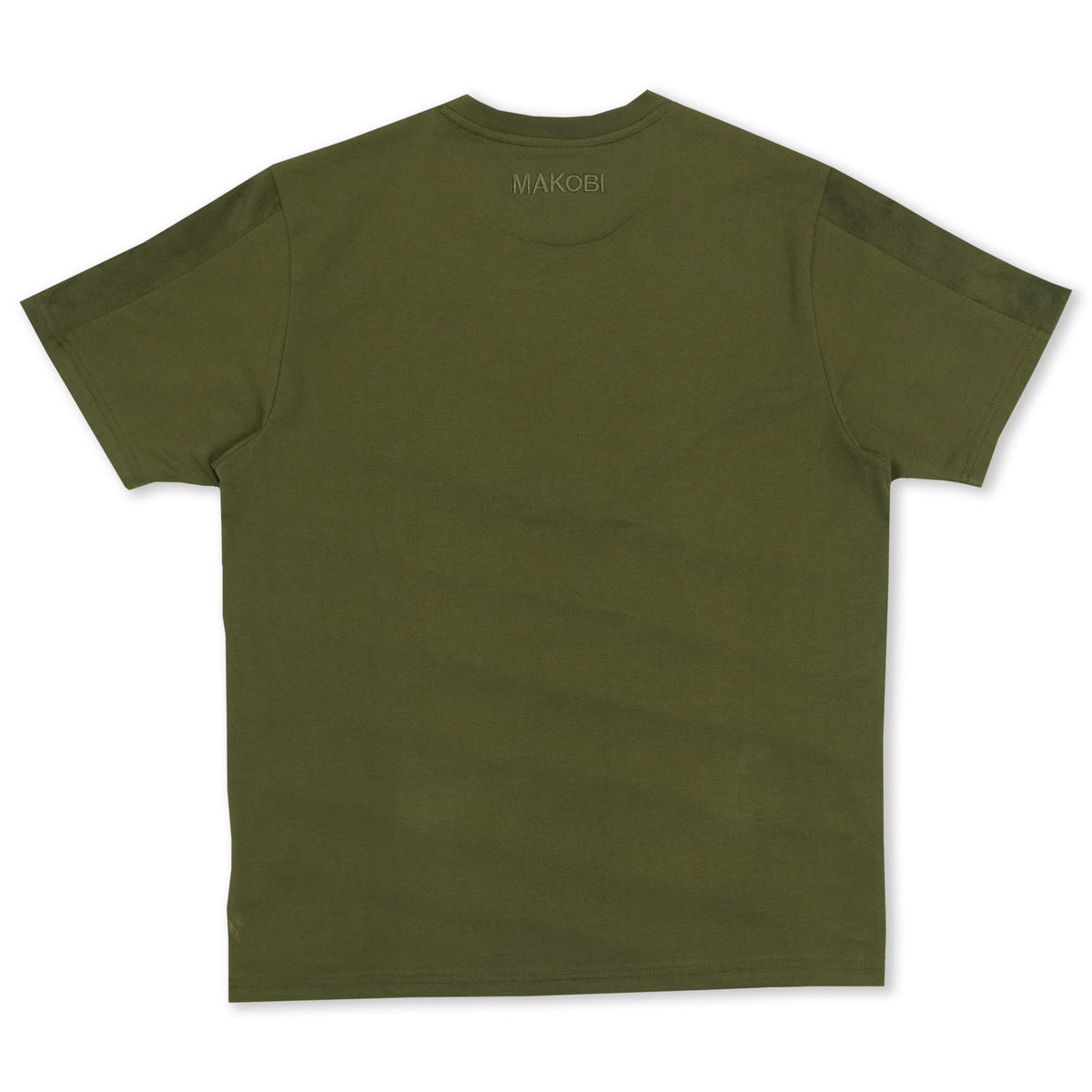 Makobi M389 Makobi Jacquard Solid tee- Olive, view 2