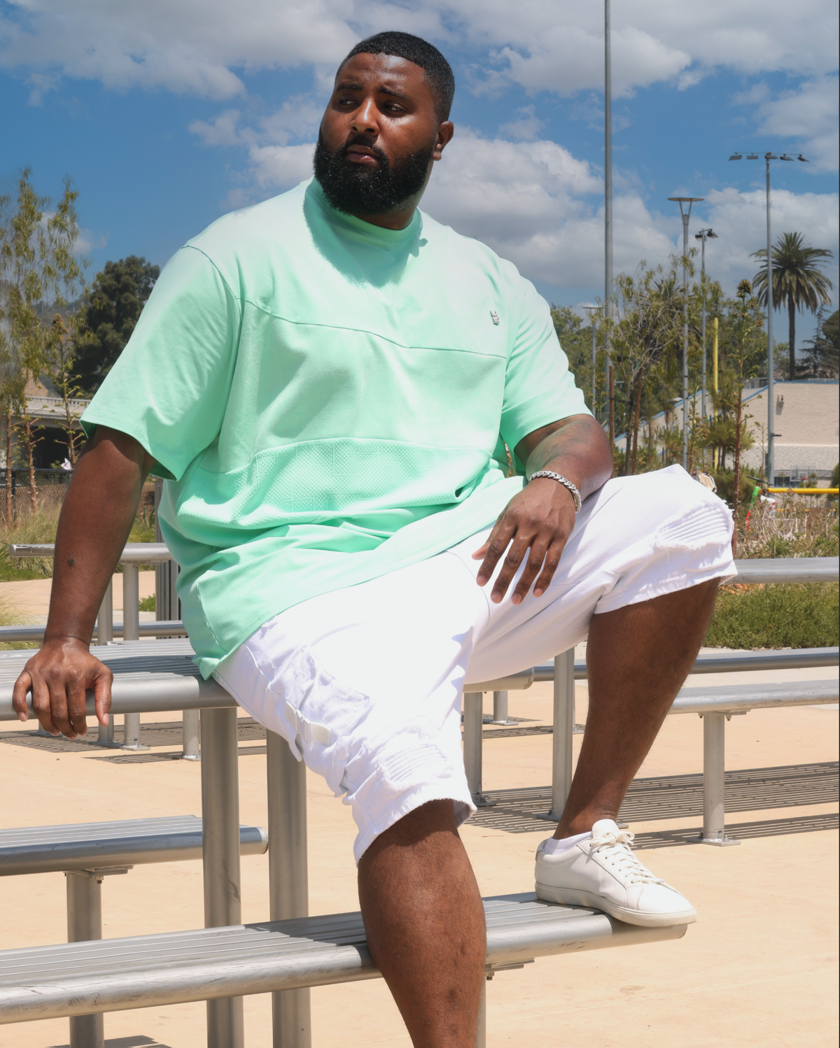 M277 Makobi Layered Jacquard Tee - Mint