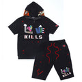 Makobi F538/F538S Love Kills Short Sleeves Set- Black