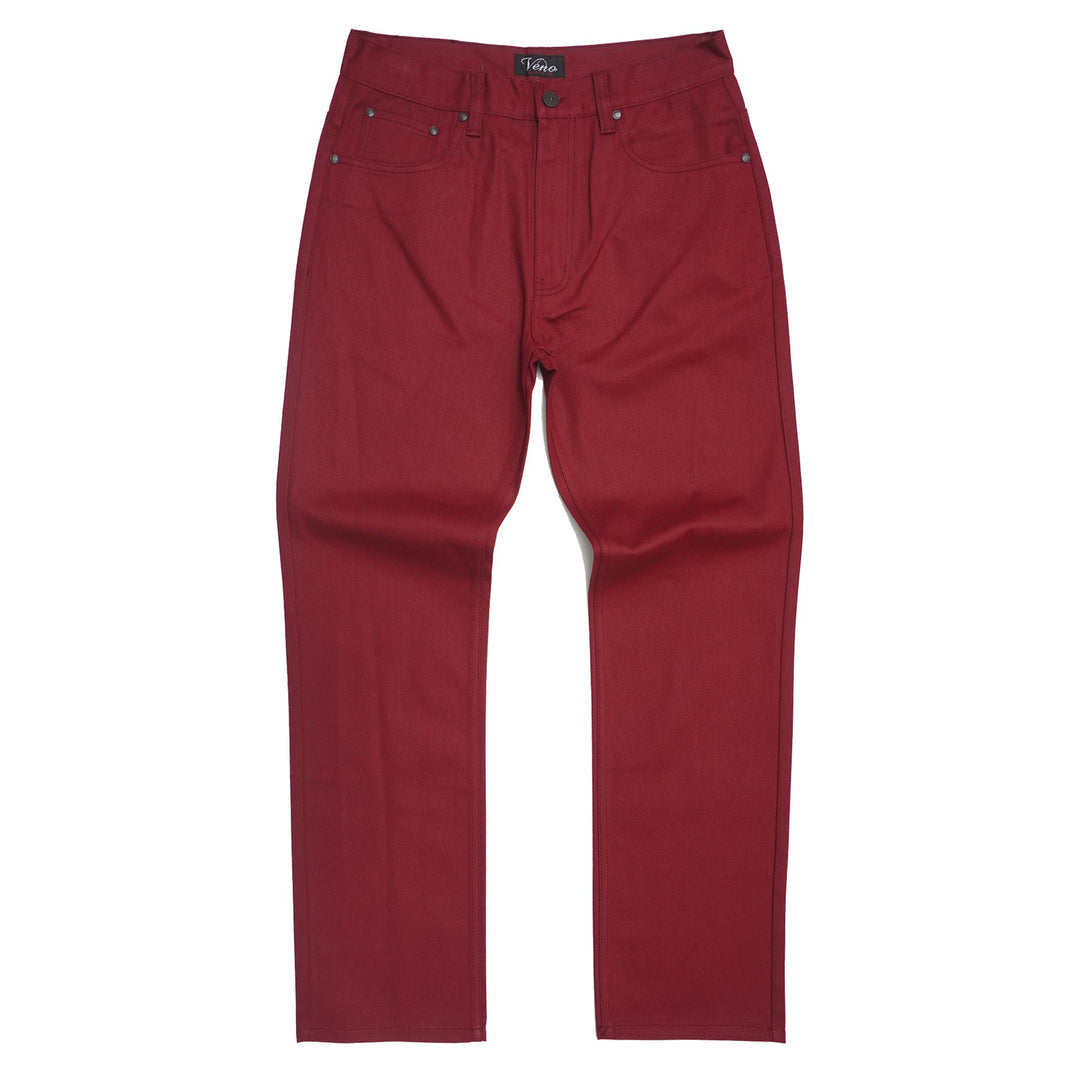 V1761 Veno Twill Denim Jeans - Burgundy