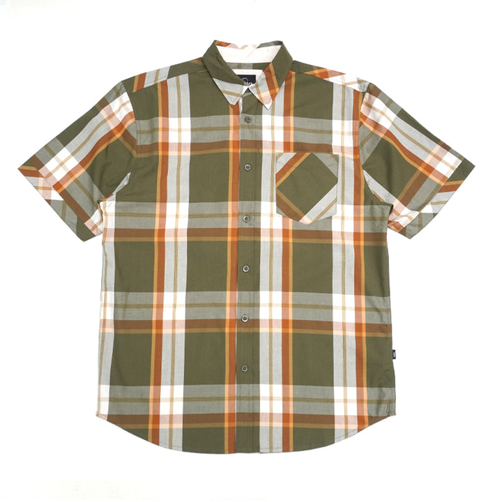 V814 Veno Button-Down Short Sleeves Shirt - Olive