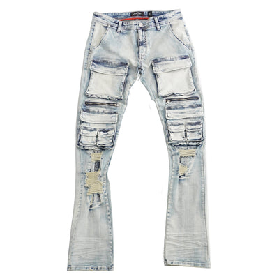 F1728 Cargo Stack Jeans - DIRT