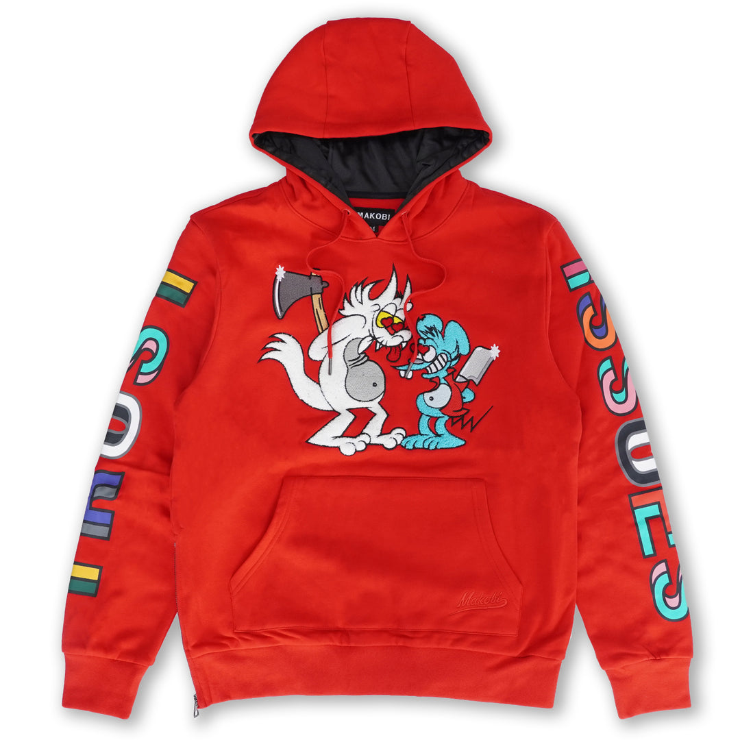 トップス makoi32020 M5272 Makobi Trust Issues Hoodie - Red – Makobi Jeans USA